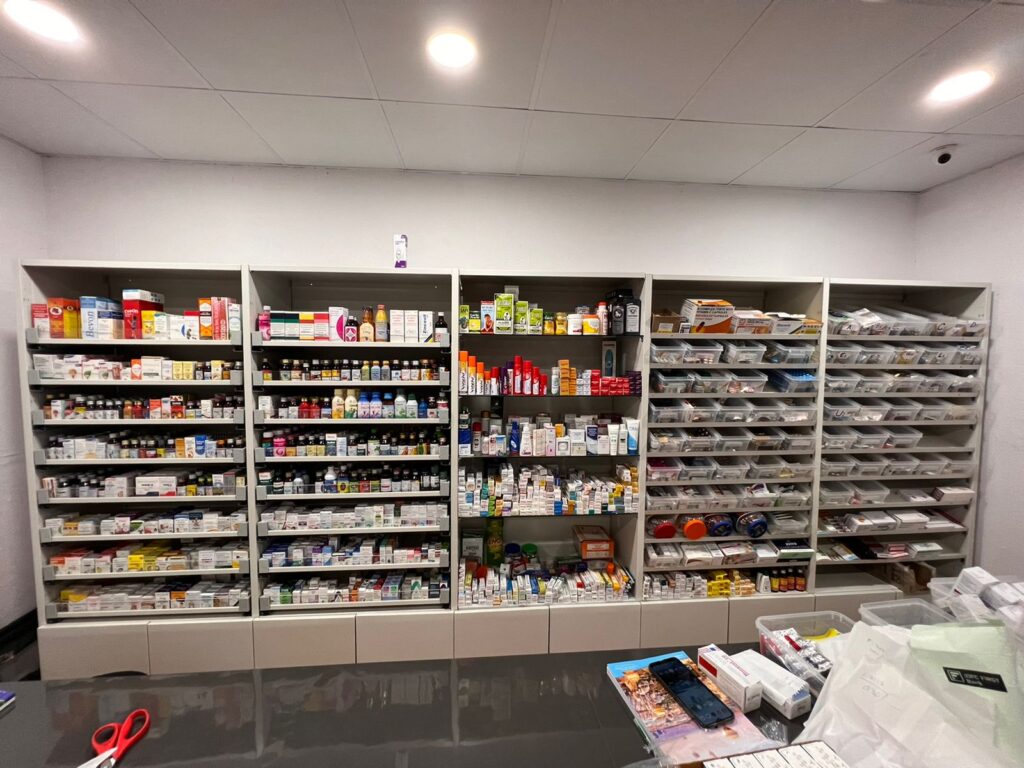 pharmacy bins